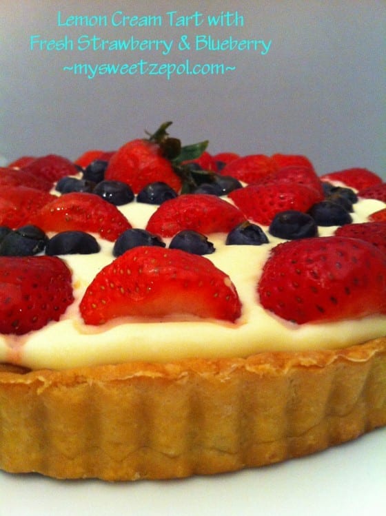 Lemon Cream Tart with fresh strawberry and blueberry / by My Sweet Zepol - blog / 