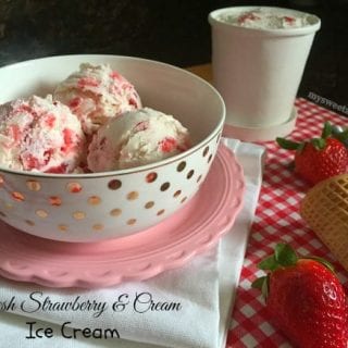 Fresh Strawberry and Cream Cheese Ice Cream