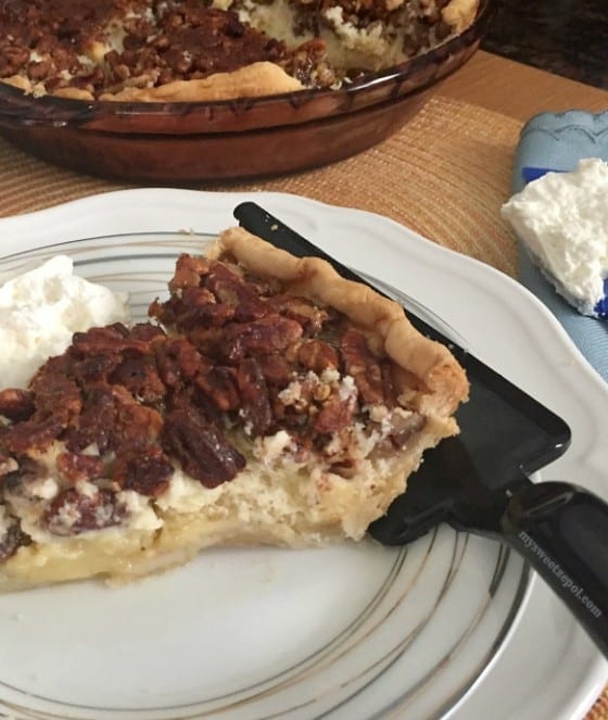 Cream Cheese Pecan Pie / #nationalpieday / creamy pecan pie indulgence perfect any time of the day / by My Sweet Zepol - food blog