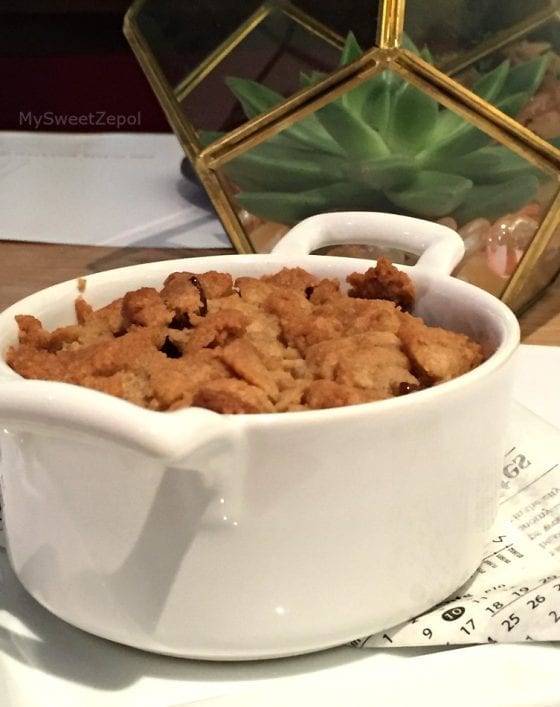 Seasonal Fruit Cobbler served in 360 American Bistro and Bar in Central Florida