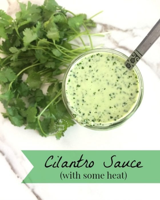 Cilantro with some Heat Sauce, you need this sauce in everything. More at mysweetzepol.com