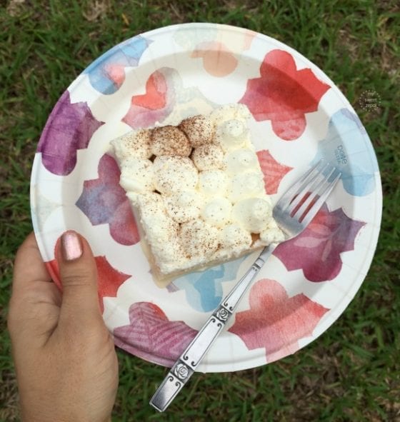 Make, enjoy and serve an Horchata Tres Leches Cake on a Dixie Ultra disposable plate, strong enough to handle all your delicious food - time after time! More at mysweetzepol.com #SummerSoStrong #CollectiveBias ad