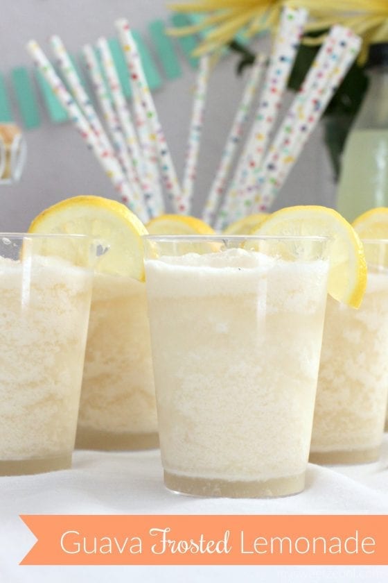 Guava Frozen Lemonade is going to blow your mind away. Only two ingredients and you'll be impressing everyone with this flavor combination! Happy entertaining! recipe @ mysweetzepol.com #SummerRefreshment #Publix #CollectiveBias AD