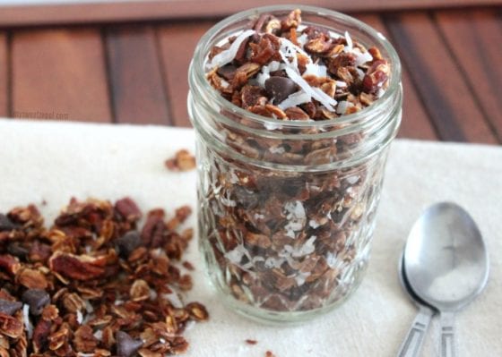 Do you love pie? Well, you'll love this Pecan Pie Granola mix. It's a great healthy take on the beloved pecan pie eveyone enjoys so much during the holidays, just without the guilt...if any! Grab the recipe at mysweetzepol.com