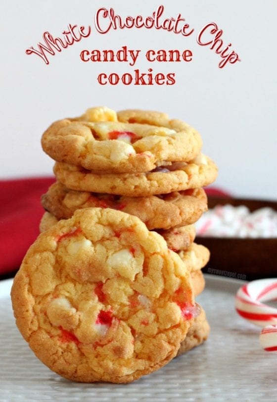 White Chocolate Chip Candy Cane Cookies for the win during this holidays! Grab the recipe at mysweetzepol.com #cookies