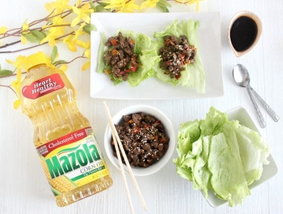 There's no better way to make this Asian Beef Lettuce Wraps than with Mazola® Corn Oil. Grab the recipe at mysweetzepol.com and make it today! You'll thank me later. AD #CollectiveBias