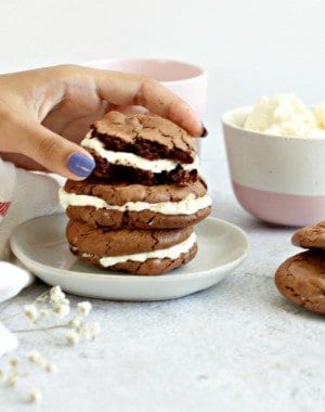 Brownie Cookies with Mascarpone Frosting perfect treat for #BackToSchoolTreats