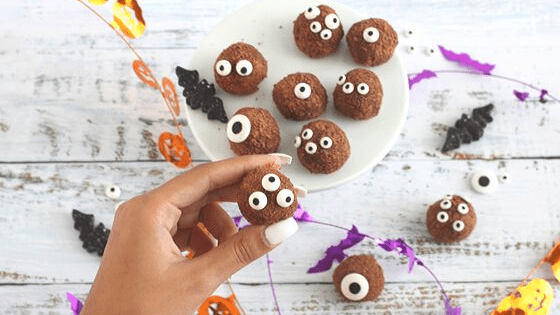 Spiced Chocolate Monster Truffles are melt in your mouth good #HalloweenTreatsWeek 