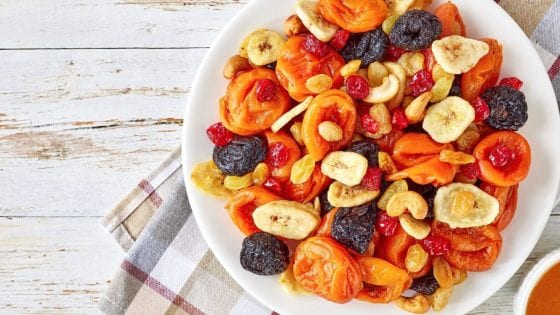 dried fruits mixture on a bowl